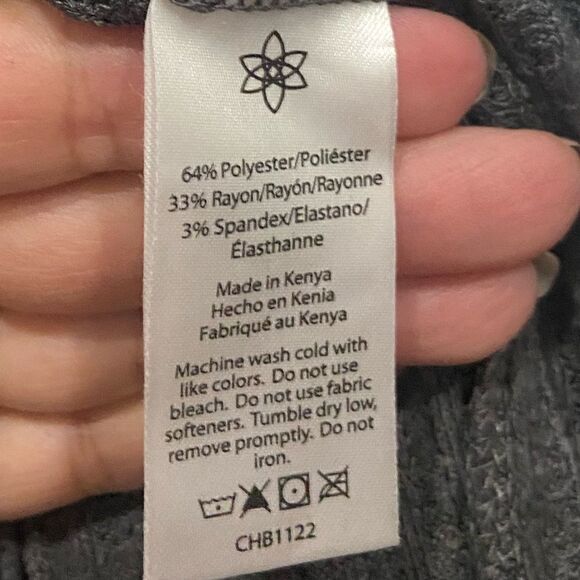 Harmony Balance NWT women’s long sleeve turtleneck gray cardigan size small​​ - Picture 10 of 11